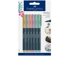 Faber-Castell – Metallics Marker, 6 vnt (160706)