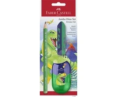 Faber-Castell - Pieštukas Set Dinosaur Jumbo GP + Accessories (111529)