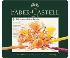 Faber-Castell – spalvotas pieštukas „Polychromos“, 24 vnt. (110024)