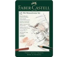 Faber-Castell - Pitt Monochrome rinkinys, 12 vnt. (112975)
