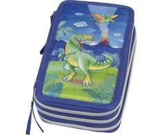 Faber-Castell - Trigubo Deckerio pieštukų dėklas su dinozauro formos raštu (573041)