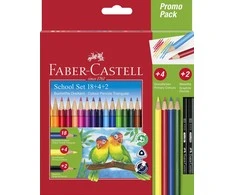 Faber-Castell – trikampių pieštukų reklaminė pakuotė 18+4+2 (201597)