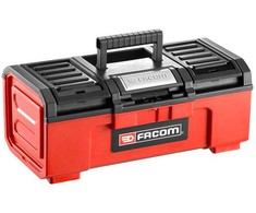 „Facom BP.C16NPB“ įrankių dėklas – kompaktiška, patvari plastikinė laikymo dėžė (juoda/raudona)