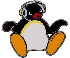 Fanatik Pingu - Limited Edition Headphones Pin Badge