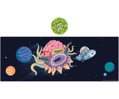 Fanatik Rick Morty stalo kilimėlis ir padėkliukų rinkinys