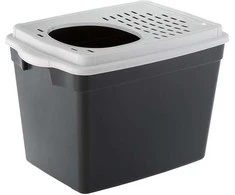 Ferplast - Kraiko dėžutė „Jumpy“, juoda/balta, 38,8 x 57,5 x 39 cm - (776.0060)