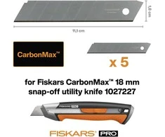 Fiskars CarbonMax Ašmenys universaliam peiliui laužomais ašmenimis 18mm 5 vnt., 1027232
