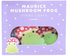 Gertuvė Fizz Creations Maurice'o grybo ir varlės formos švieselių girlianda – žalia, raudona, balta