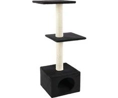FLAMINGO - Scratching Tree Charbonel - Juodas &amp; Kreminis - 47 x 35 x 103 cm