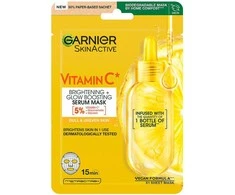 Garnier - Skin Active vitamino C lakštinė veido kaukė, itin drėkinanti ir skaistinanti - 28 ml
