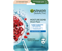 Garnier - SkinActive Moisture Bomb Super Hydrating Restoring Sheet Mask veido kaukė