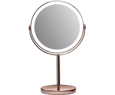 Gillian Jones - Įkraunamas LED stalo veidrodis su 10 kartų didinimu ir USB-C - Vario spalvos - Plotis 21,5 x 35 x 13,5 cm