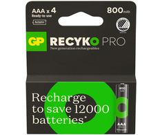 GP Battery GP - ReCyko Professional NiMH AAA įkraunamos baterijos, 85AAAHCB-2WB4, 4 vnt. pakuotėje
