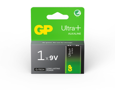 GP Battery GP Baterija GP - „Ultra Plus“ šarminė 9 V baterija, 1604AUP/6LF22 (1 vnt. pakuotė)