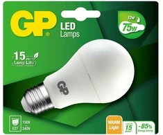 GP - Klasikinė LED lempa, E27, 12 W (75 W), 1055 lm