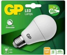 GP – LED lempa Classic, E27, DIM, 9W (60W), 806lm