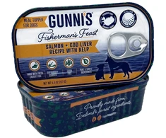 Gunnis - Toppers lašiša &amp; Cod Liver with Seaweed - 127 g