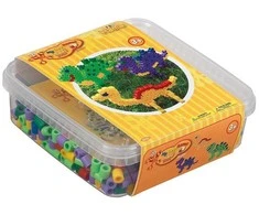 Hama Beads Hama - Maxi karoliukai - 600 karoliukų ir 1 perforuota lenta dėžutėje - Dinozauras (8742)