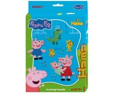 Hamapeppa Pig Hama - Midi pakabinama dėžutė Peppa Pig + Mažoji sesutė (387976)