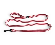 HAY - Dogs Leash Flat - S/M - Raudona and baltas stripe