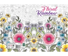 Hobby2You - Malebog A4 Floral Rainbow 32 sider (789877)