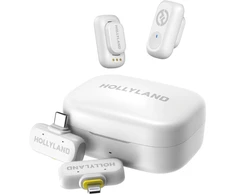 Hollyland LARK A1 Combo Ivory Baltas, with USB-C RX + Lightning RX + Charging Case