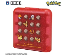 HORI - 24-Game Card Case - Pokémon Pixel Raudona