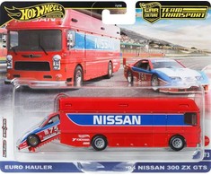 Mattel Žaislinis Hot Wheels transporto rinkinys Euro Hauler ir Nissan 300 ZX GTS 1:64