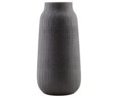 House Doctor - Groove Vase - H35 cm - Juodas