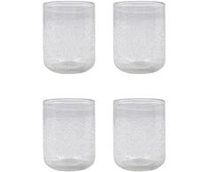 House Doctor - „Ried Glass“ - aukštis 11 cm - skaidrus - 4 vnt. rinkinys