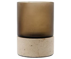 House Doctor - „Rivo“ žvakidė - A14 cm, Ø10 cm - Ruda