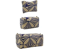 Kelioninis House Doctor - Toiletry Bag HDCare - Mėlyna - Set of 3 in Varying Sizes