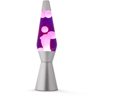 NEW iTotal - Lava Lamp 36 cm - Sidabrinis Base, Violetinė Liquid and Baltas Wax (XL1766)