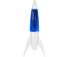 iTotal - Rocket Glitter Lamp - Baltas Base and Mėlyna Light - 36 cm