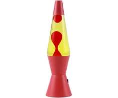 iTotal - Spaceship LED Lava Lamp - Rožinė base, yellow liquid and red wax (XL3333)
