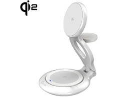 J5J5Create J5create – Qi2 3 viename magnetinė sulankstoma belaidė įkrovimo stotelė