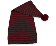 Kepurė Smallstuff - Pixie Hat, Stripes - Dark Raudona and Pilkas - 1-2 Years