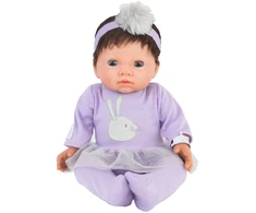 Tiny Treasure - Lėlė su rudais plaukais ir violetine tiulio suknele (30140)