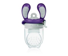 New! Special offer! Kidsme Food Feeder kūdikio maitinimo priemonė kietam maistui (vidutinė) Slyva nuo 4 mėnesių 160350PL