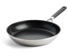 KitchenAid - KA-Classic nerūdijančio plieno keptuvė su atvira rankena - sidabrinė - 30 cm