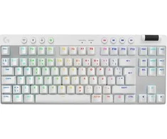 Klaviatūra Logitech G 920-012146, Wireless, RF belaidė + Bluetooth, Mechaninė, QWERTY, RGB LED, Baltas