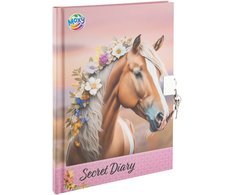 Moxy - Horse secret diary with key &amp; lock A5, 60 sheets (190008)