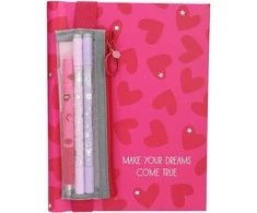 Trend - PENfection Notebook with Pen Set - Heart - Bright Raudona and Rožinė (413890)