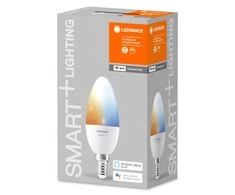 Ledvance SMART+ WiFi Classic Candle Tunable Baltas 40 5W 2700-6500K E14 Ledvance SMART+ WiFi Candle Tunable Baltas 40 5W 2700-6500K E14 E14 5 W Tunable Baltas 2700-6500K Wi-Fi