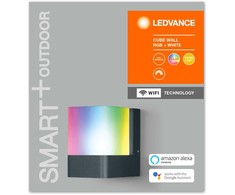 Sieninis šviestuvas Ledvance 9,5W LED šviestuvas SMART+ WIFI CUBE, tamsiai pilkas, 3000K, reguliuojamos RGB spalvos, 80cm
