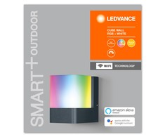 Sieninis šviestuvas Ledvance 9,5W LED šviestuvas SMART+ WIFI CUBE, tamsiai pilkas, 3000K, reguliuojamos RGB spalvos, 80cm
