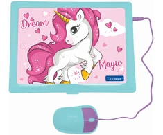 Lexibook - Dvikalbis edukacinis nešiojamas kompiuteris „Unicorn“ su 164 veiklomis (anglų/prancūzų kalbomis) (JC601UNIi1)