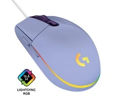 Pelė žaidimams Logitech G203 Lightsync RGB, Lilac