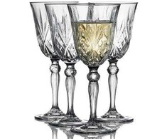 Lyngby Glas - krištolinė Melodia baltojo vyno taurė - 21 cl - 4 vnt. rinkinys