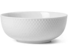 Lyngby Porcelæn - Rhombe Baltas Bowl - Ø15,5 cm